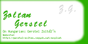 zoltan gerstel business card